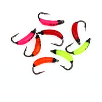 8PCS #8 Garden Worm Fly Earth Worm Fly for Fresh Water Fish Trout Perch Bluegill Whitefish Fly Fishing Nymph Bugs