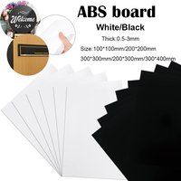 1 Stück Weiß/Schwarz ABS-Kunststoffplatte Modellblatt DIY-Modellmaterial Teile Dicke 0,5mm/1mm/1,5mm/2mm/3mm