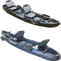 2+1 12ft Sit on Top Family Professional Fishing tandem Kayak Double With Aluminum Frame Chair