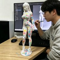 Long Hair Exquisite Shorts Girl Figure, NEW 3D Printed Bedroom Desktop Ornament Perfect Collectible Gift for Otaku Figure Lovers