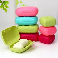 Plastic Travel Soap Box Dish Plate Case Case Holder Container Wash Shower Home Shower Bathroom Sealed Soap Case