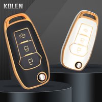 TPU Auto Flip Schlüssel Fall Abdeckung Shell Für Ford Fusion Fiesta Mondeo Ecosport Kuga Escort Everest Ranger F150 Keyless Fob Zubehör