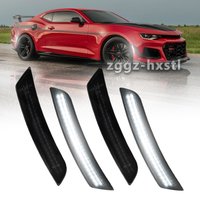 Przednie i tylne zderzaki samochodowe LED, boczne światła obrysowe, kierunkowskazy białe, do Chevrolet Camaro LS LT SS ZL1, bursztynowe czerwone akcesoria samochodowe.