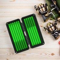 Fishing Tackle Box with 11 Magnetic Stick Bait Lure Hook Storage Case Carp Fishing Hair Rig Tackle Box Fishing Accessories