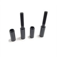 Black Aluminum alloy 2 Inches Mirror Extensions Kit Compatible with Harley Softail Sportster Dyna Touring