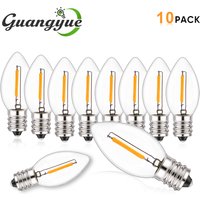 C7 E14 LED Bulb 220V Candle Lights E12 110V 0.5W Night Light 2700K Warm White Chandelier Lamp String Lights Replacement Bulbs