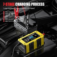 6A 12V Car Battery Charger Maintainer Trickle Charger Car and Motorcycle Battery Charging Unit for Lead-Acid AGM GEL Batteries