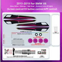 Dynamic Color Changing LED Car Interior Ambient Light Integrated All-in-One Upgrade Galaxy Kit Designed for BMW X6 F16 F86