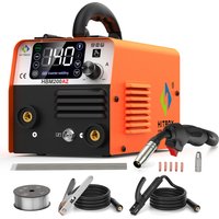 HITBOX HBM200 3-in-1 Gasless MIG Welder MMA Lift TIG Inverter Welding Machine Synergy Wire Feed Portable No Gas Multifunctional Welder for UK