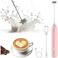 ONEKA Milk Frother Handheld Foam Maker For Latte Mini Whisk Coffee Cappuccino Frappe Matcha Hot Chocolate Egg Beater Drink Mixer