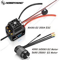 HOBBYWING EZRUN MAX6 G2 ESC Waterproof Brushless 3-8S Lipo 4990SD 1650KV /5690SD-1250KV G2 Motor Combo For 1/6 1/7 1/8 RC Car