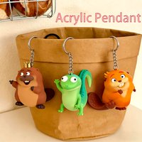 5/15pc NEW Disney Hoppers Movie 2D Cute Cartoon Doll Keychain Decoration Accessories Acrylic Keychain Creative