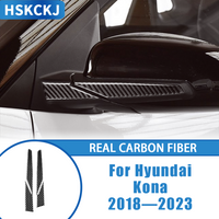 Car Accessories Carbon Fiber Exterior Review Mirror Decoretive Strip Cover Trim Sticker Modification For Hyundai Kona 2018—2023