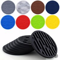 10cm Silicone Coasters Round Heat Resistant Rubber Tea Cup Mat Table Mat Drink Coffee Mug Glass Beverage Holder Pad Decor