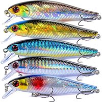 5pcs 8.5cm/9.2g Sinking Jerkbait Minnow Fishing Lures Set Hard Bait Kit Artificial Wobblers For Trolling Fish Bass Pike Swimbait