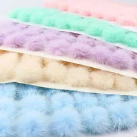 Mink Fur Pompoms Balls 25mm 30mm 40mm Flutty Real Fur Pompones Diy Pom pom Diy Ring Keychain Hats Crafts Accessories Materials