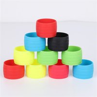 AliExpress NONE 1 Pair Cycling Handlebar Tape Fixing Sleeve Ring Anti-skip Waterproof Plugs Protective Cover Bike Rubber Road Silicone Hand