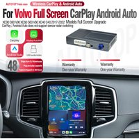 AUTOTOP Dekoder z pełnym ekranem i bezprzewodowym CarPlay do Volvo XC90 XC60 S60 V60 S90 V90, moduł samochodowy z funkcją Mirror Link i GPS