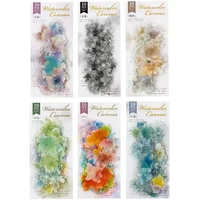 10 pcs tamps Board Collection Long Stickers Halo Pack Rainbow Supplies Scrapbook Watercolor