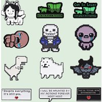 Cartoon Pixel Animal Enamel Pins Funny Game Creative Brooches Lapel Badge Accessories Collar Jewelry Gift for Friends Wholesale