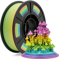 PLA Filament 1.75mm, Multicolor 3D Printer Filament, Color Gradient Change PLA, Fit Most FDM Printers, 250g (0.55lbs)