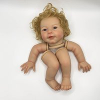 NPK 22inch Lifelike Sunny Reborn Doll Kit Unfinished Painted Doll Parts with Hand Root Hair for Collectors