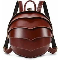 Featured Vintage Leather Backpack for Men and Women Unique Designer Travel Bag Crazy Horse Beetle Anti-Theft Beetle, Backpack, C