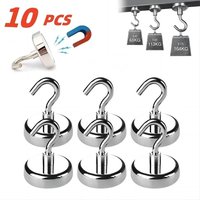 2/10PCS Strong Magnet Hooks Multi-Purpose Storage Hooks Home Kitchen Bar Storage Hooks Key Storage Hooks Bathroom Hangers