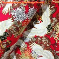 Chrysanthemum and Crane Design Furoshiki - Japanese-style Cotton Kerchief for Luxury Wrapping Gift