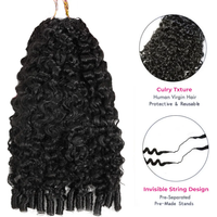 Water Wave Crochet Hair for Boho Braids with Miracle Knots – Soft Waves Time-Saving Install Human Hair for Women ISEE HAIR