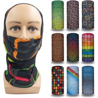 AliExpress Fandana Gear Geometric Plaid Face Bandanas Sun-protective Scarf for Women Motocycling Neck Gaiter Men Cycling Helmet Liner Snood Balaclava