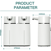 Double-Head Touchless Foam/Gel Infrared Induction Electric Automatic Senor Soap Dispenser Wall-Mounted Hand Washing Pump Machine