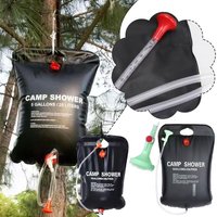 Solar Powered Camping Shower Bag 20L Portable Outdoor Bathing Water Pouch Foldable Heated Showerhead Pack for Beach Swimming