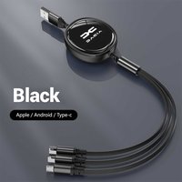 100W Car Interior Charging Data Cable Scalable 3 In 1 Phone Charger for Dacia Logan Mcv 2 Duster Sandero Lodgy Dokker Stepway
