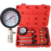 Professional Pressure Gauge Gasoline Engine Compression Meter Automotive Cylinder Tester Kit with M10 M12 M14 M18 Adapter