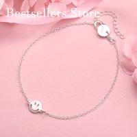 925 sterling silver 8-inch cute smiling face bracelet for women's fashion wedding party jewelry accessories