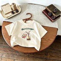 Summer Clothing Children's T-shirt Printed Cartoon Fashion Korean Short Sleeve Tops Tees Toddler Costume Simple Casual Tshirts