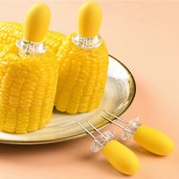 1 piece/2 pairs of yellow corn racks, corn racks on corn cobs, corn on grills, corn cob forks with interlocking design