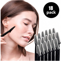 18pcs black eyebrow trimmer set with scratch resistant eyebrow trimmer blades