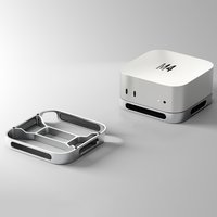 For Mac mini M4/M4 Pro Desktop Stand Computer Riser Dustproof Base Heat Dissipation Bracket Aluminum Alloy Cooling Holder Dock