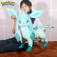 60CM Big Size Pokemon Glaceon Plushies Kawaii Cartoon Anime Plush Bolster Stuffed Comfortable Soft Doll Children Holiday Gift
