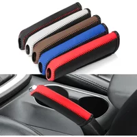 Fashion Handbrake Sleeve PU Leather Handbrake Grips Protective Gloves for Your Car Interior