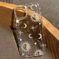 Sun Moon Stars Phone Case For iPhone 17 Pro Max Case iPhone 16 Pro Max 11 15 14 13 12 16e 17 Air 16 Plus 16Pro Clear Cases Cover
