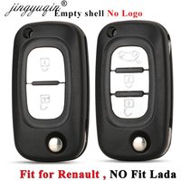 jingyuqin 2/3BT Filp Car Remote Key Case shell for Renault Fluence Clio Megane Kangoo Modus No fit for Lada