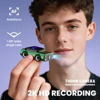 Mini Camera New Car Design 2K HD Video Recorder 130 Degree Wide Angle Built in Flash Auto Focus Keychain Cam
