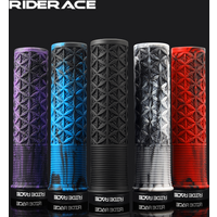 RIDERACE Bike Handlebar Grips Non-slip Rubber Mountain Lock on MTB Folding Bicycle Soft TPR Mixed Color Cycling Handle Bar Grips