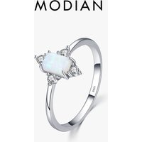Modian Real 925 Sterling Silver Rings For Women Shining Crown Opal Finger Ring Classic Luxury Wedding Statement Jewelry Anel