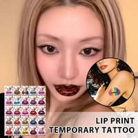 Creative niche red lip design disposable tattoo sticker gentle environmentally friendly multifunctional tattoo lip sticker 1set
