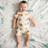 Infants Jumpsuits Baby Boys Summer Rompers Lovely Animal Cartoon Short Sleeve Clothing