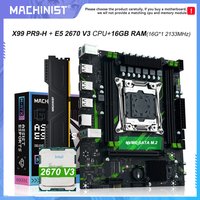 PR9-H MACHINIST X99 motherboard LGA 2011-3 Set combo optional Xeon E5 2670 V3 CPU Processor 16G DDR4 ECC RAM Memory NAME M.2